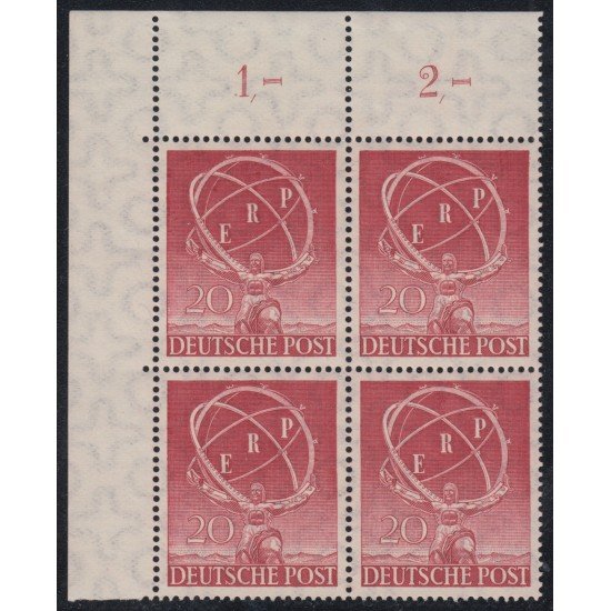  Alemania Berlín Nº 57 9N68 Bl.4 1950 Reconstrucción de Europa MNH