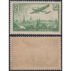 Francia France A 14  1936 50 francs vert AVION SURVOLANT PARIS MH
