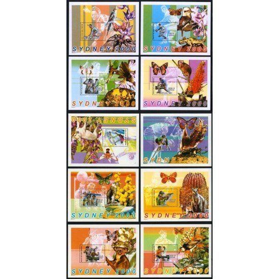 TEN Niger 1801/10 HB 2000 Deportes Tennis table Fauna MNH TEN Niger 1801/10 HB 2000 Deportes Tennis table Fauna MNH
