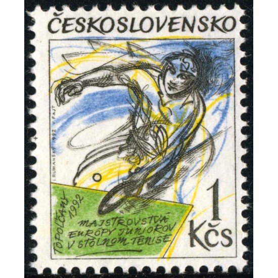 TEN Checoslovaquía Czechoslovakia Nº 2924 1992 MNH TEN Checoslovaquía Czechoslovakia Nº 2924 1992 MNH