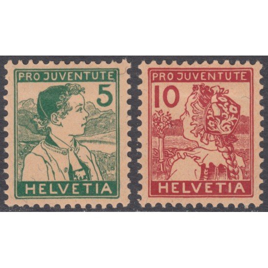 Suiza Switzerland 149/50 1915 Pro Juventud MH Suiza Switzerland 149/50 1915 Pro Juventud MH