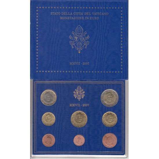 Vaticano 2007 Cartera Oficial Monedas € euros Benedicto XVI Vaticano 2007 Cartera Oficial Monedas € euros Benedicto XVI