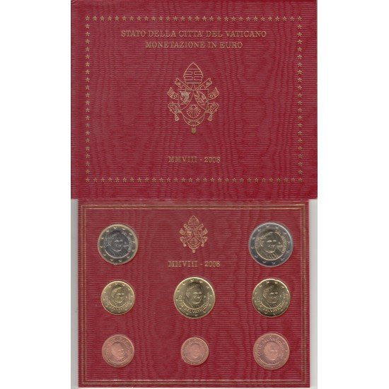 Vaticano 2008 Cartera Oficial Monedas € euros Benedicto XVI Vaticano 2008 Cartera Oficial Monedas € euros Benedicto XVI