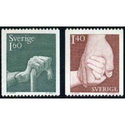 MED/VAR2 Suecia Sweden 1085/86 1980 Cuidar MNH MED/VAR2 Suecia Sweden 1085/86 1980 Cuidar MNH
