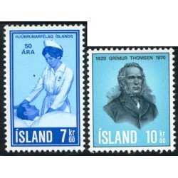 MED Islandia Iceland 397/98 1970 MNH