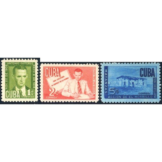 MED Cuba 350/52 1951 Antonio Guiteras MNH MED Cuba 350/52 1951 Antonio Guiteras MNH