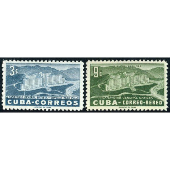 MED Cuba 414 + A 105 1954 Sanatorio General Batista MNH MED Cuba 414 + A 105 1954 Sanatorio General Batista MNH