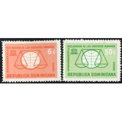 MED  Rep. Dominicana 602/03 1963 15º Aniversario de la Declaración de los Derechos Humanos MNH