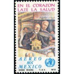 MED Mexico A- 331 1972 En el corazón late la salud MNH