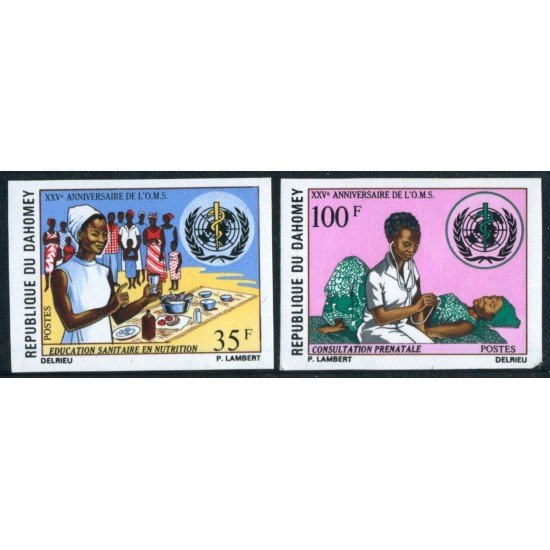 MED Dahomey Nº 327/28 Sin dentar 1973 MNH MED Dahomey Nº 327/28 Sin dentar 1973 MNH