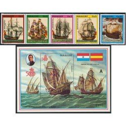 COL Paraguay 2326/30 + HB 1987 Colon Columbus MNH COL Paraguay 2326/30 + HB 1987 Colon Columbus MNH