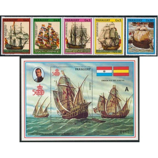 COL Paraguay 2326/30 + HB 1987 Colon Columbus MNH COL Paraguay 2326/30 + HB 1987 Colon Columbus MNH