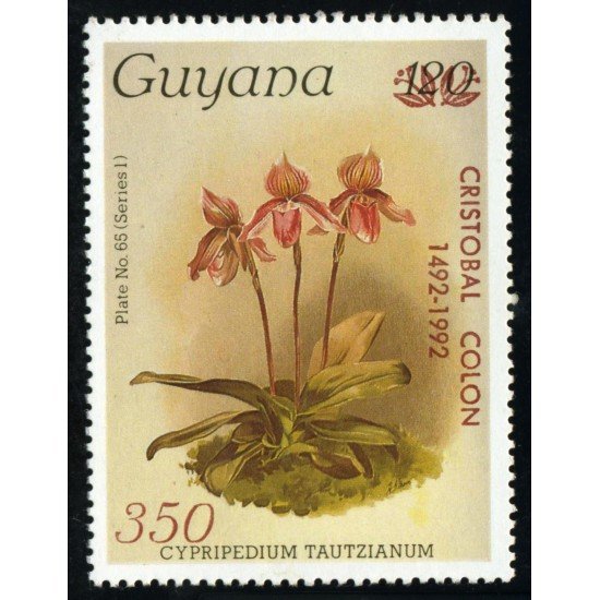 COL Guyana Colon Columbus Orquídea Nº 1260 MNH COL Guyana Colon Columbus Orquídea Nº 1260 MNH