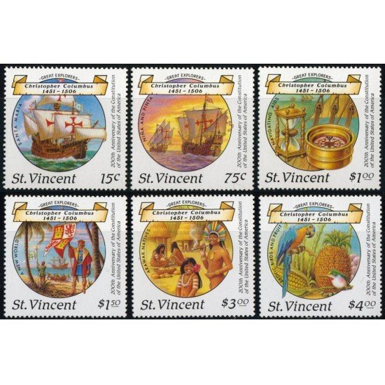 COL  San Vicente Saint Vincent  Nº 1036/41 HB 41   1987   MNH  