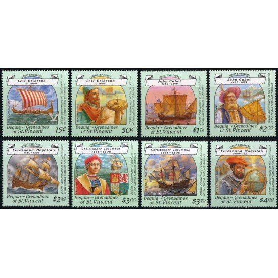 COL Bequia  254/61  1988 colon descubrimiento  MNH