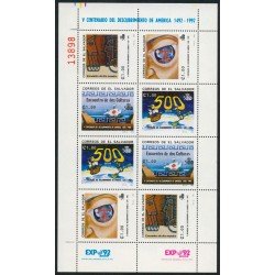 El Salvador MP 1154A/D 1992 500 Aniversario del Descubrimiento de América de Cristóbal Colón MNH