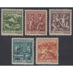 Österreich Austria 326/30 1924 Artistas Necesitados MH Österreich Austria 326/30 1924 Artistas Necesitados MH