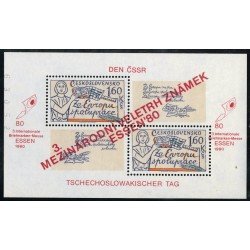 VAR1 Checoslovaquía Czechoslovakia HB 41 Sobrecarga 1980 MNH VAR1 Checoslovaquía Czechoslovakia HB 41 Sobrecarga 1980 MNH