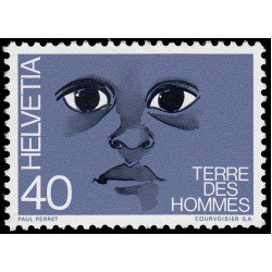 VAR1 Suiza Switzerland 932 1973 Número publicitario Programa de ayuda a la infancia “Terre des Hommes” MNH