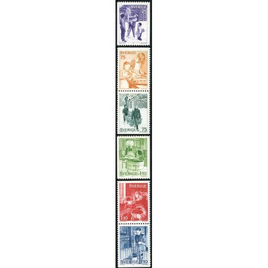 VAR1 Suecia Sweden 985/90 1977 Preparativos navideños MNH VAR1 Suecia Sweden 985/90 1977 Preparativos navideños MNH