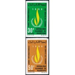 VAR1 Mauritania  Nº 246/47 Sin dentar  1968   MNH