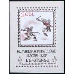 VAR2 Albania  HB 38  danzas bailes deporte esgrima MNH