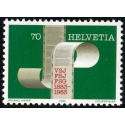 VAR2 Suiza Switzerland 1176 1983 Centenario de la Federación de periodistas suizos  MNH