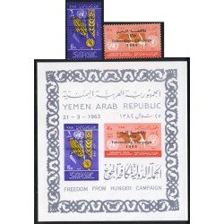 VAR2 Yemen Rep. 162/63 + HB 1963 MNH VAR2 Yemen Rep. 162/63 + HB 1963 MNH