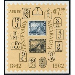 Nicaragua HB 99 1962 Centenario del timbre Nacional MNH Nicaragua HB 99 1962 Centenario del timbre Nacional MNH