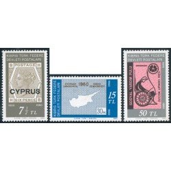 VAR2  Chipre turco  Nº 80/82  1980  MNH