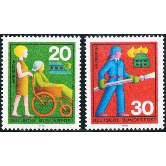 VAR2 Alemania Federal  Germany Nº 491/92  1970  MNH