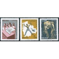 Bolivia A-232/34 1964 10 Aniversario de la Revolución Nacional MNH