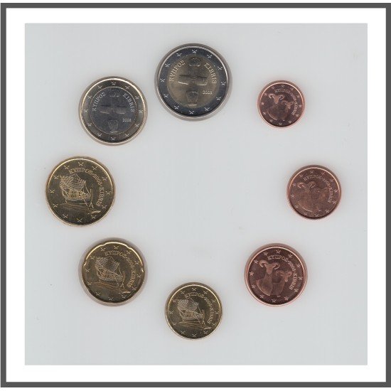 Chipre 2008 Emisión monedas Sistema monetario euro € Tira 