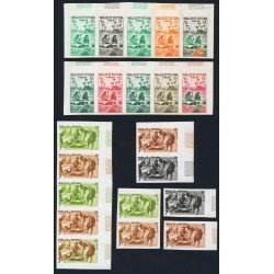 VAR3  Wallis y Futuna  Nº 157A/B  21 valores de Pruebas de color  MNH  1981  MNH