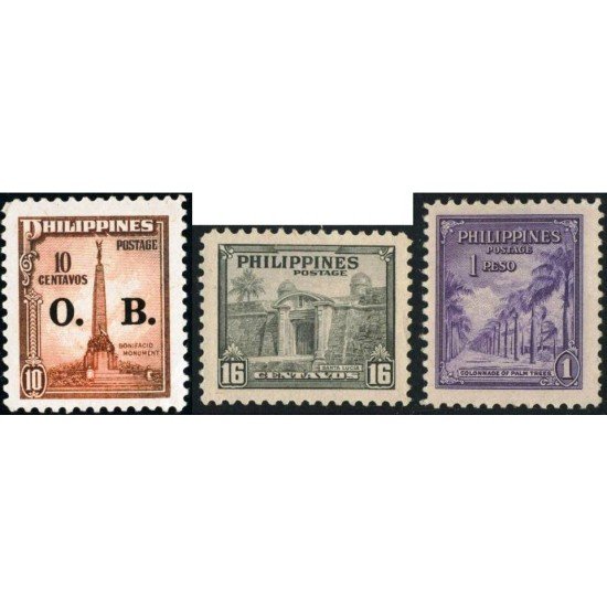 VAR1 Filipinas Philippines Nº 326+328+331 Sueltos  MNH