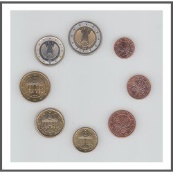 Alemania  2002 Emisión monedas Sistema monetario euro € Tira Ceca J