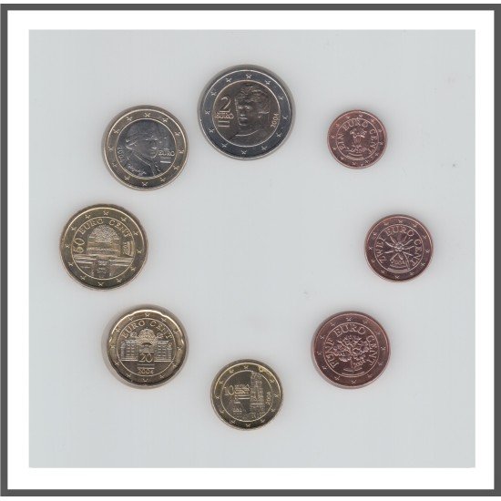 Austria 2004 Emisión monedas Sistema monetario euro € Tira
