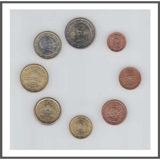 Austria 2008  Emisión monedas Sistema monetario euro € Tira