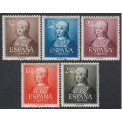 España Spain 1092/96 1951 Isabel La Católica MNH