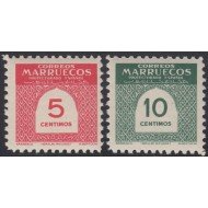 Marruecos Morocco 382/83 1953 Cifras Numbers MNH Marruecos Morocco 382/83 1953 Cifras Numbers MNH