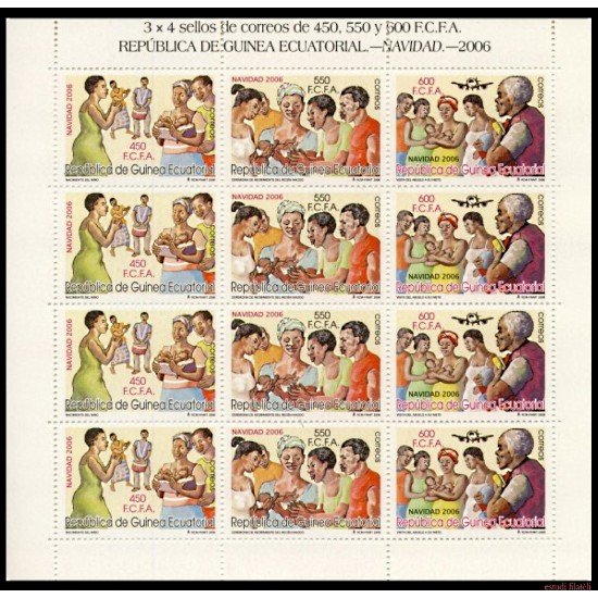 Guinea Ecuatorial 381/83 2006 Minihojita Navidad christmas MNH Guinea Ecuatorial 381/83 2006 Minihojita Navidad christmas MNH