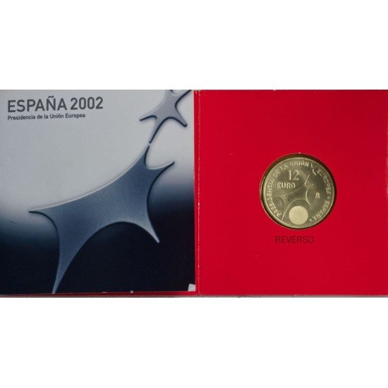 España Spain 2002 Cartera Oficial Moneda 12€ Euros Presidencia UE Plata FNMT España Spain 2002 Cartera Oficial Moneda 12€ Euros Presidencia UE Plata FNMT