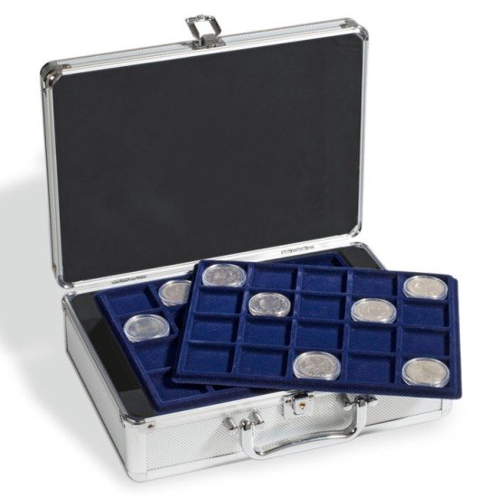 Leuchtturm Maletín para 120 monedas de 10 Euros en cápsulas, incl. 6 bandejas Leuchtturm Maletín para 120 monedas de 10 Euros en cápsulas, incl. 6 bandejas