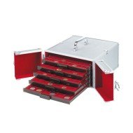 Leuchtturm Maletín de aluminio CARGO MB 5 para 5 bandejas de Monedas Leuchtturm Maletín de aluminio CARGO MB 5 para 5 bandejas de Monedas