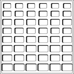 Leuchtturm Bandeja L con 48 divisiones esquinadas para 6 series de monedas de euro de curso 