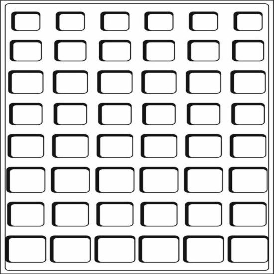 Leuchtturm Bandeja L con 48 divisiones esquinadas para 6 series de monedas de euro de curso 