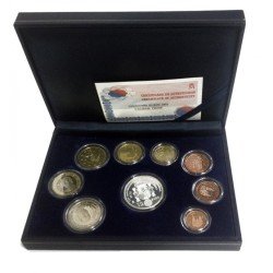 España Spain 2003 Cartera Oficial Euros € Estuche Euroset Proof  + 12 € Plata Aniv. Constitución 