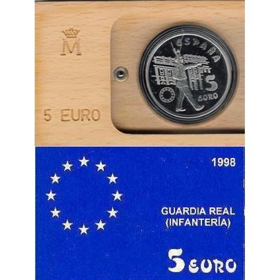 España Spain 1998 Estuche Euros conmemorativos 1998 Ejército Moneda 5€ FNMT España Spain 1998 Estuche Euros conmemorativos 1998 Ejército Moneda 5€ FNMT