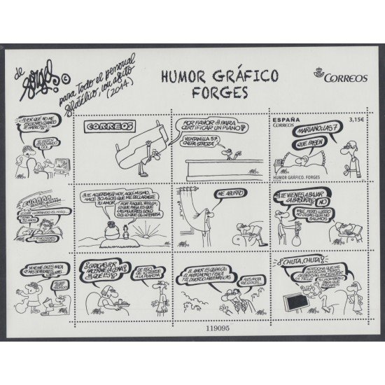 España Spain 4912 2014 Humor Gráfico Forges MNH