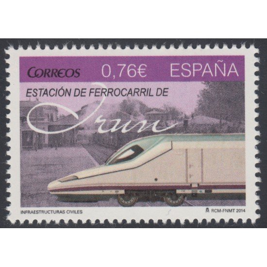 España Spain 4914 2014 Infraestructuras Civiles Estación Ferrocarril Irún MNH España Spain 4914 2014 Infraestructuras Civiles Estación Ferrocarril Irún MNH